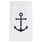 Petit Sac Cadeau Ancre bleue marine (Devant)