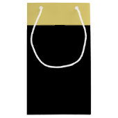 Petit Sac Cadeau Ancre nautique - Black Gold - Mariage plage (Dos)