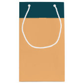 Petit Sac Cadeau Ancre nautique - Bleu corail - Mariage plage (Dos)