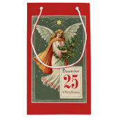 Petit Sac Cadeau Ange vintage de Noël (Dos)