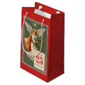 Petit Sac Cadeau Ange vintage de Noël (Dos Angle)