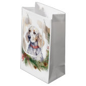 Petit Sac Cadeau Anglais Setter Christmas Wreath Festive Pup (Dos Angle)