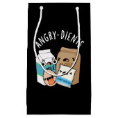 Petit Sac Cadeau Angry dients Funny Baking Pun Dark BG (Devant)