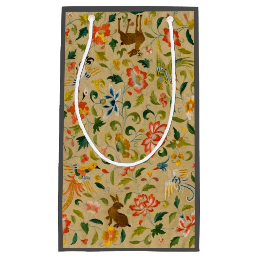 Petit Sac Cadeau Animal Antique Cheval Oiseau Deer Rabbit (Devant)