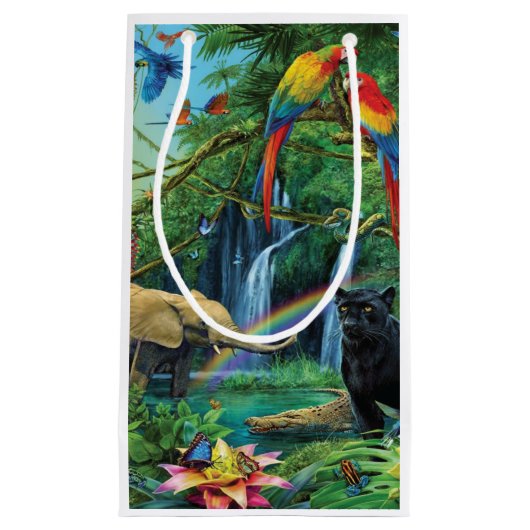 Petit Sac Cadeau Animals living together throw pillow (Devant)