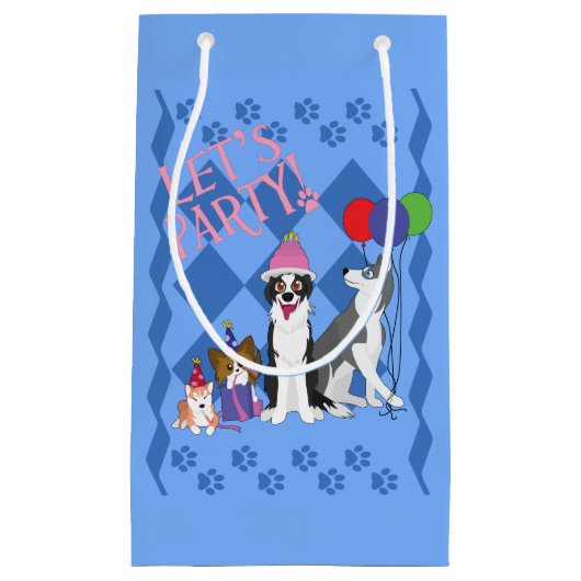 Petit Sac Cadeau Animaux de fête (Devant)
