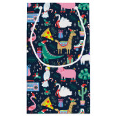 Petit Sac Cadeau Animaux de vacances et icônes Motif (Dos)