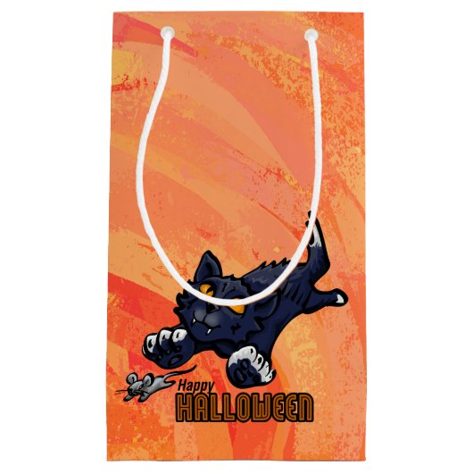 Petit Sac Cadeau Animaux éffrayants Chat et souris (Devant)