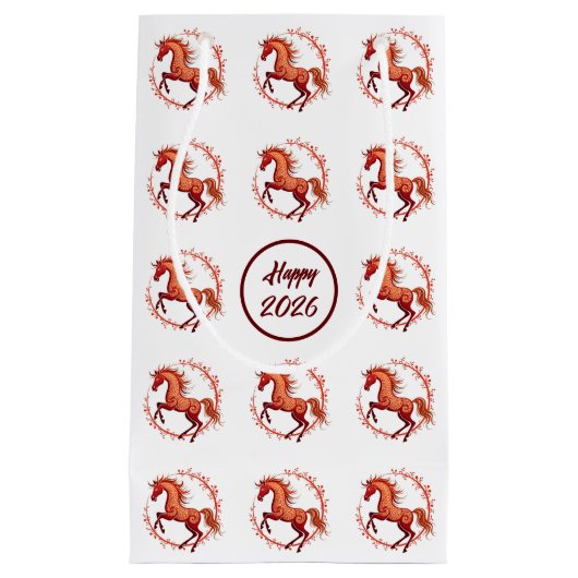 Petit Sac Cadeau Année du cheval 2026 (Devant)