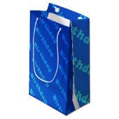 Petit Sac Cadeau Anniversaire (bleu) (Devant Angle)