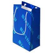 Petit Sac Cadeau Anniversaire (bleu) (Dos Angle)