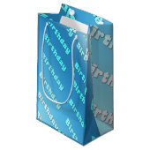 Petit Sac Cadeau Anniversaire (bleu-clair) (Devant Angle)