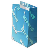 Petit Sac Cadeau Anniversaire (bleu-clair) (Dos Angle)