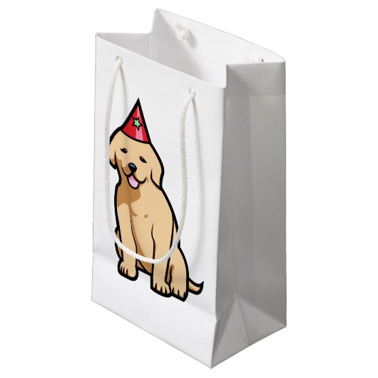 Petit Sac Cadeau Anniversaire de chiot de golden retriever (Devant Angle)