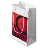 Petit Sac Cadeau Anniversaire de la Décennie Rouge (Devant Angle)