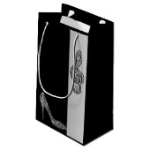 Petit Sac Cadeau Anniversaire de stylet argenté et de fissure (Dos Angle)