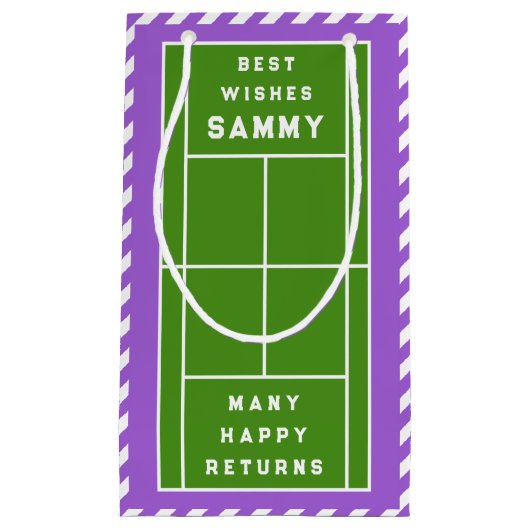 Petit Sac Cadeau Anniversaire du tennis (Devant)