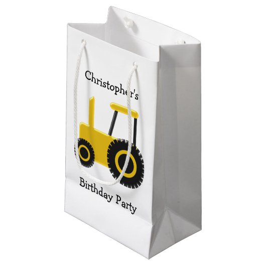 Petit Sac Cadeau Anniversaire du Tracteur (Devant Angle)
