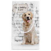 Petit Sac Cadeau Anniversaire Golden Retriever (Devant)