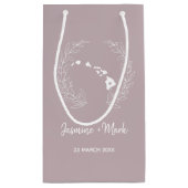 Petit Sac Cadeau Anniversaire Mariage de la Silhouette de l'État d' (Dos)