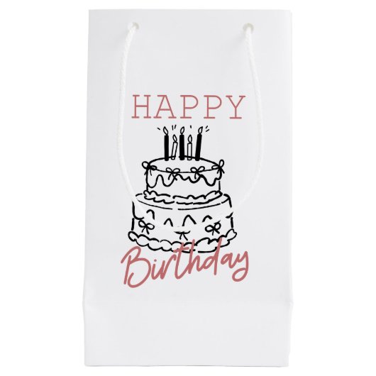 Petit Sac Cadeau - Anniversaire Minimaliste (Devant)