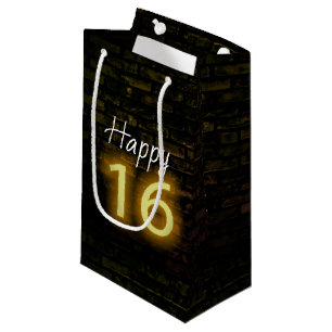 Petit Sac Cadeau Anniversaire Neon 16 Connexion en brique