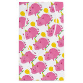 Petit Sac Cadeau Anniversaire rose de porc (Dos)