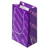 Petit Sac Cadeau Anniversaire (violet) (Devant Angle)