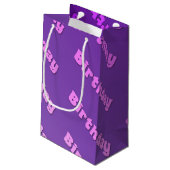 Petit Sac Cadeau Anniversaire (violet) (Dos Angle)