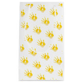 Petit Sac Cadeau Aquarelle Art Empreinte Bébé Jaune Unisex Douce (Devant)