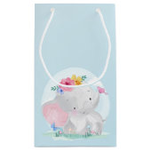 Petit Sac Cadeau Aquarelle bébé éléphant (Dos)