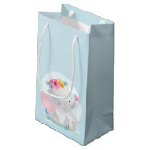 Petit Sac Cadeau Aquarelle bébé éléphant (Dos Angle)