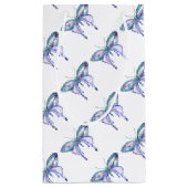 Petit Sac Cadeau Aquarelle bleu Aqua Purple papillon (Dos)