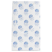 Petit Sac Cadeau aquarelle bleu méduse conception de plage (Devant)