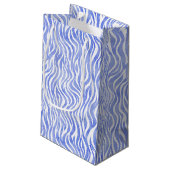 Petit Sac Cadeau Aquarelle bleue Zebra Print (Dos Angle)