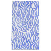 Petit Sac Cadeau Aquarelle bleue Zebra Print (Devant)