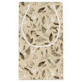 Petit Sac Cadeau Aquarelle chute feuilles 4 (Dos)