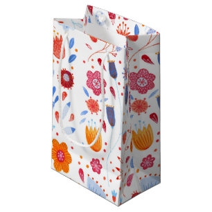Petit Sac Cadeau Aquarelle de la feuille de fleurs