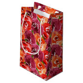 Petit Sac Cadeau Aquarelle Floral Collage (Dos Angle)