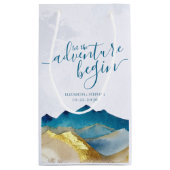 Petit Sac Cadeau Aquarelle Gold Mountain Mariage Aimer Merci Cadeau (Dos)