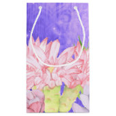 Petit Sac Cadeau Aquarelle magique Succulents pourpre (Dos)