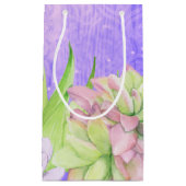 Petit Sac Cadeau Aquarelle magique Succulents pourpre (Devant)