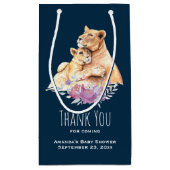 Petit Sac Cadeau Aquarelle mignonne Mère Lion & Merci Cub (Dos)