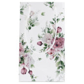 Petit Sac Cadeau Aquarelle Peonies roses et verdure (Devant)