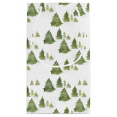 Petit Sac Cadeau Aquarelle Pine Arbre Joyeux Petit Anniversaire (Dos)