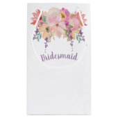 Petit Sac Cadeau Aquarelle rose et pourpre (Dos)