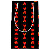 Petit Sac Cadeau Aquarelle rouge coeur Valentines jour. (Devant)