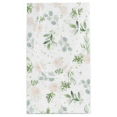 Petit Sac Cadeau Aquarelle Verdure et fleurs blanches Floral (Dos)
