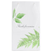 Petit Sac Cadeau Aquarelle Verdure Foliage Mariage Merci (Dos)