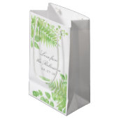 Petit Sac Cadeau Aquarelle Verdure Foliage Mariage Merci (Devant Angle)